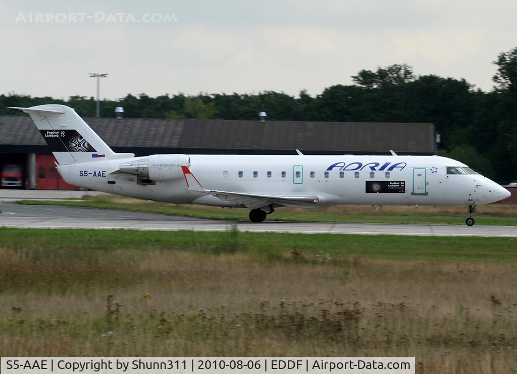 S5-AAE, 1998 Canadair CRJ-200LR (CL-600-2B19) C/N 7170, Taking off rwy 18 in Festival Ljubjlana 2010 c/s