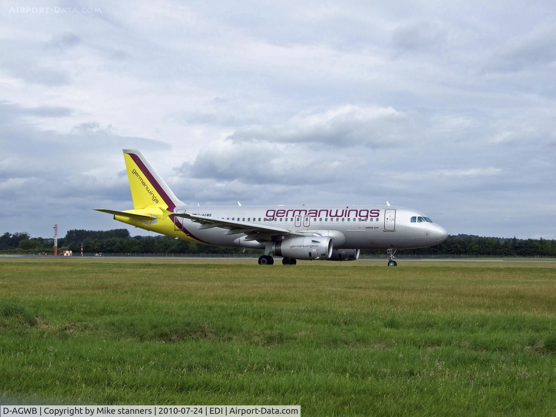 D-AGWB, 2006 Airbus A319-111 C/N 2833, Germanwings A319 Arrives at EDI From CGN
