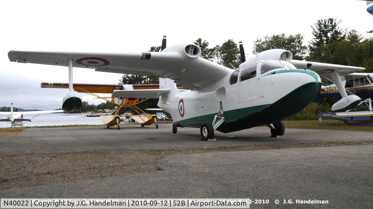N40022, 1956 Piaggio P.136-L1 C/N 200, Beached at Moosehead Lake
