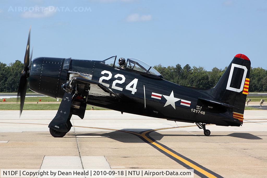 N1DF, 1948 Grumman F8F-2 (G58) Bearcat C/N D.1122, 1948 Grumman F8F-2 Bearcat from Chino, CA performed at the 2010 NAS Oceana Air Show as part of 