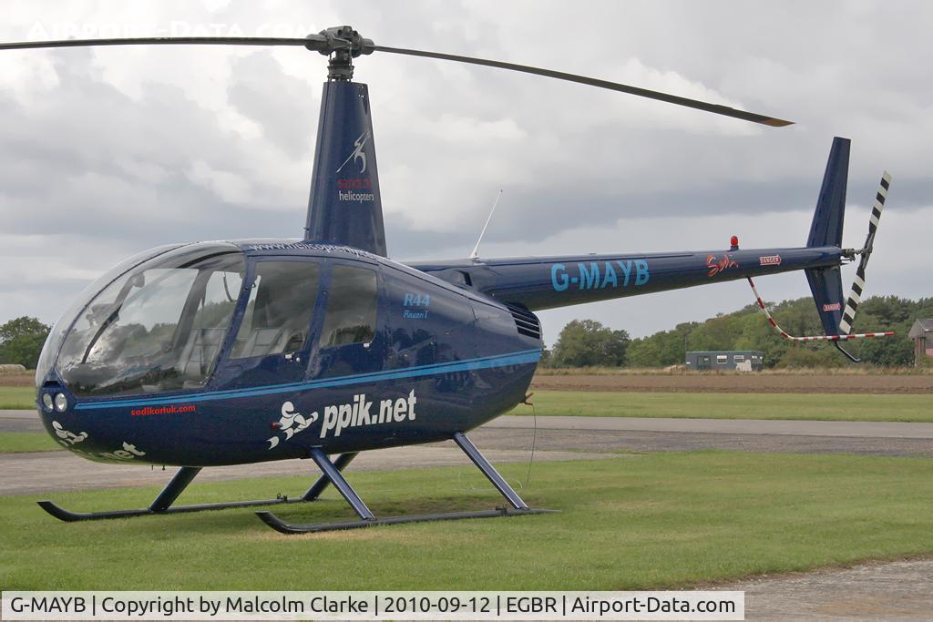 G-MAYB, 2004 Robinson R44 Raven C/N 1429, Robinson R44 Raven at Breighton Airfield during the September 2010 Helicopter Fly-In.