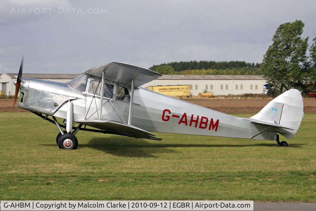 G-AHBM, 1935 De Havilland DH.87B Hornet Moth C/N 8126, De Havilland DH87B Hornet Moth at Breighton Airfield's Helicopter Fly-In in September 2010.