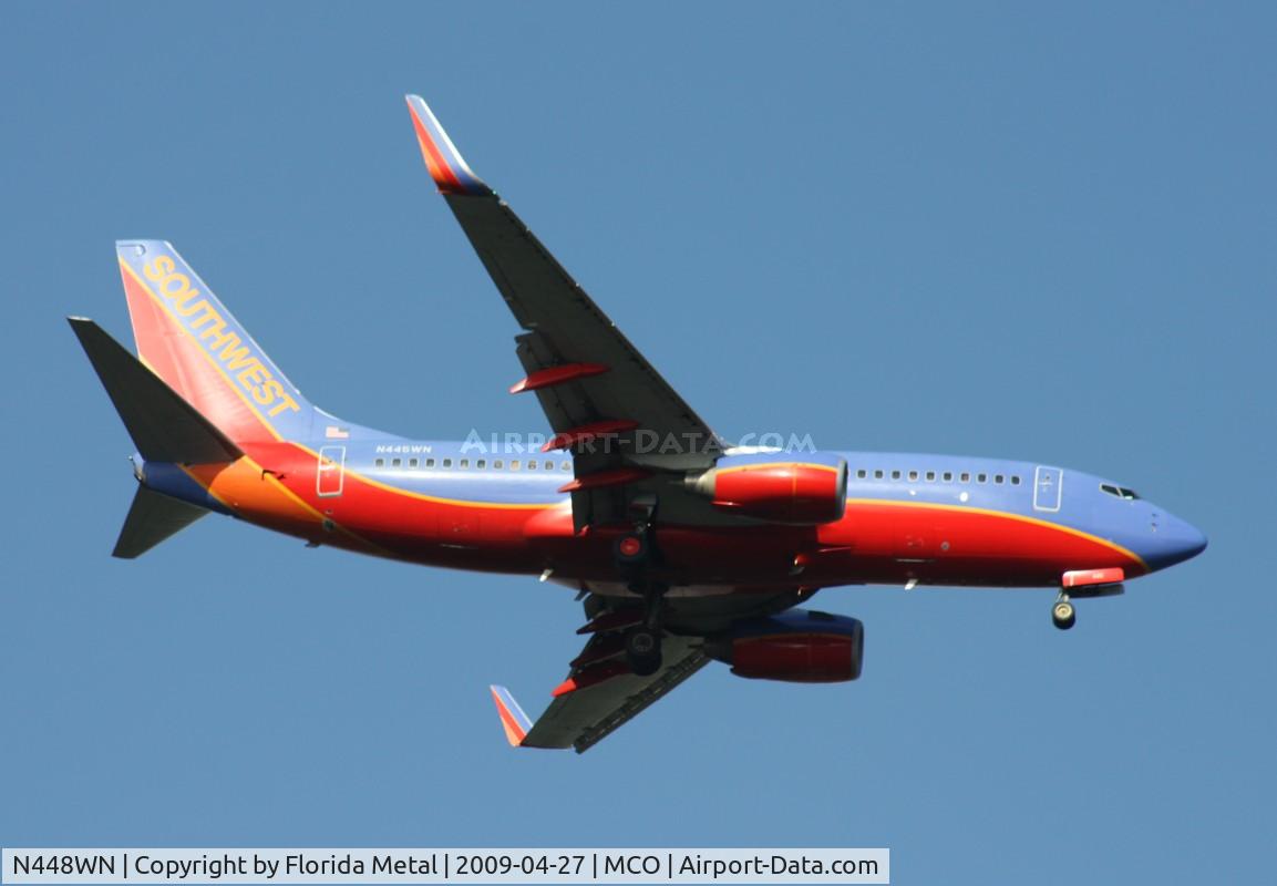 N448WN, 2003 Boeing 737-7H4 C/N 33721, United 737-700