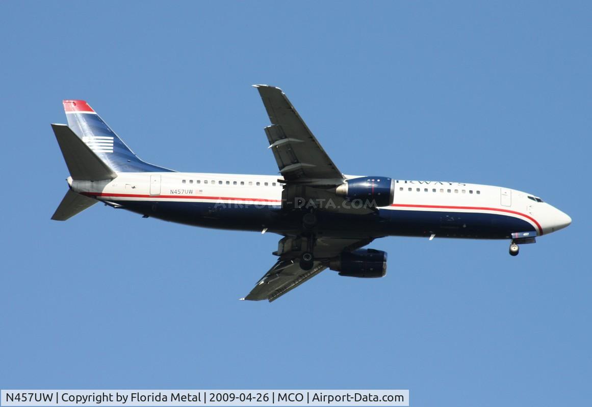 N457UW, 1991 Boeing 737-4B7 C/N 25021, US Airways 737-400