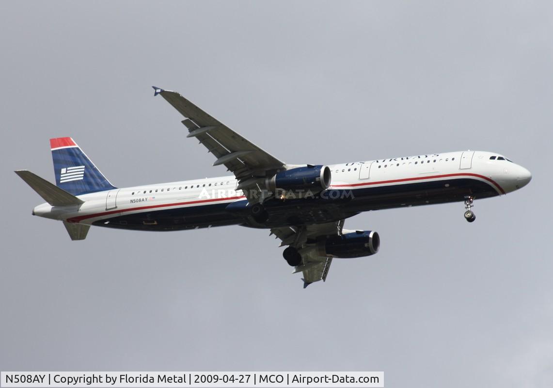 N508AY, 2008 Airbus A321-231 C/N 3740, US Airways A321