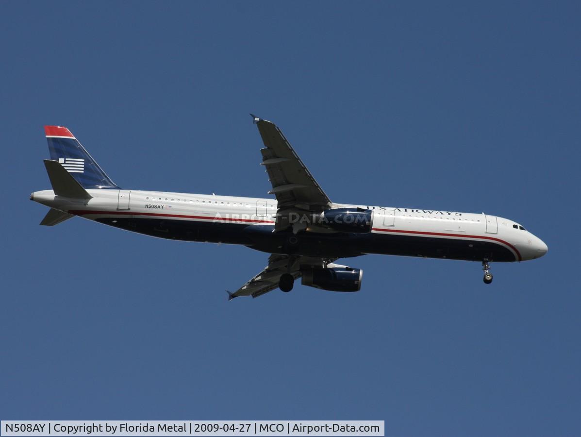 N508AY, 2008 Airbus A321-231 C/N 3740, US Airways A321