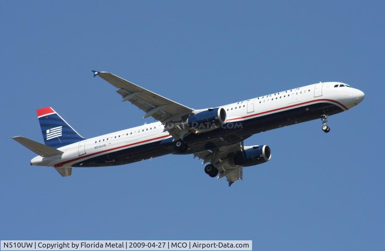 N510UW, 2009 Airbus A321-231 C/N 3858, US Airways A321