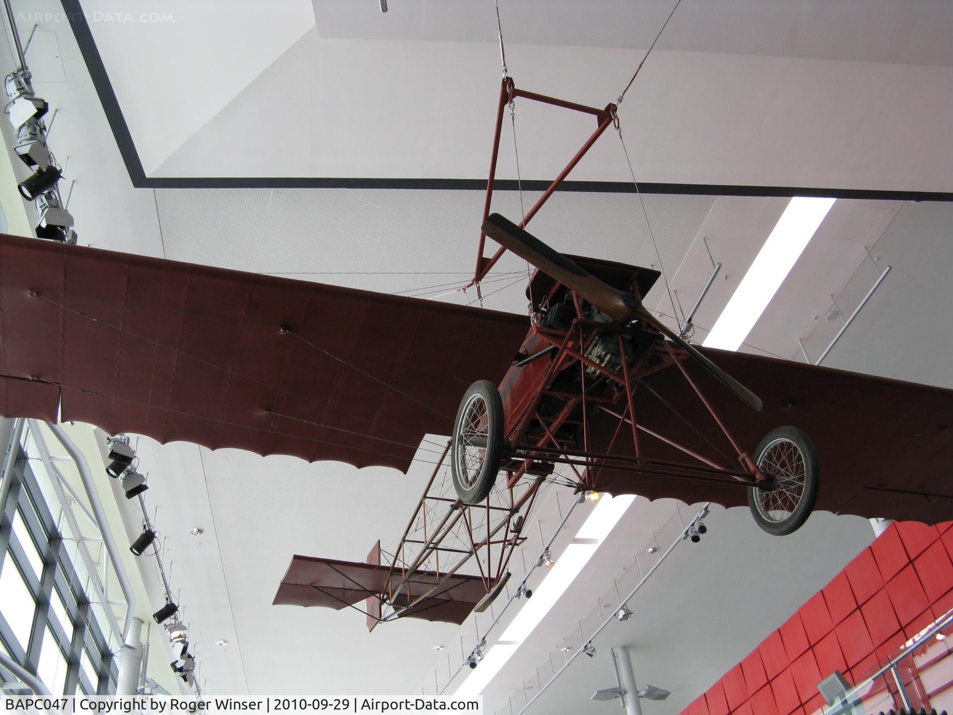 BAPC047, 1908 Charles H Watkins Watkins CHW Monoplane C/N 1, Off airport. Robin Goch on display at the National Waterfront Museum, Swansea, Wales, UK.