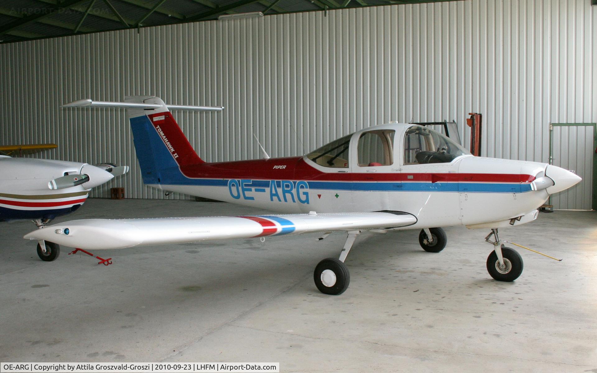 OE-ARG, Piper PA-38-112 Tomahawk Tomahawk C/N 38-81A0102, Fertöszentmiklos Airport Maintenance Base