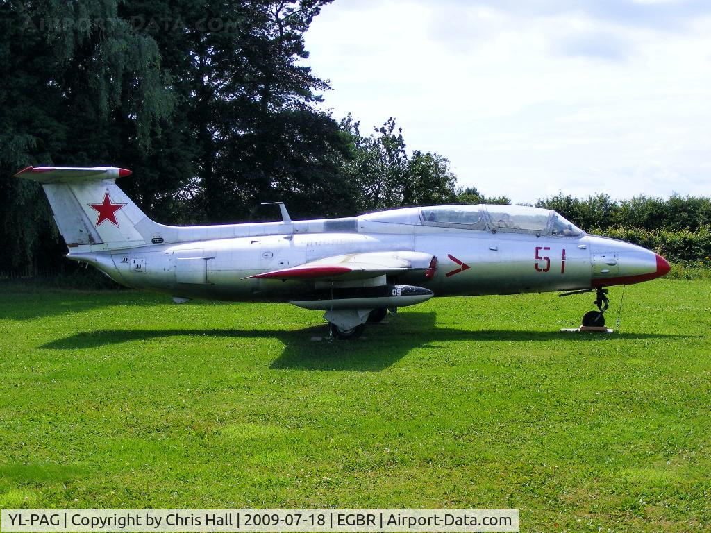 YL-PAG, Aero L-29 Delfin C/N 491273, Aero L-29 Delphin at Breighton Airfield