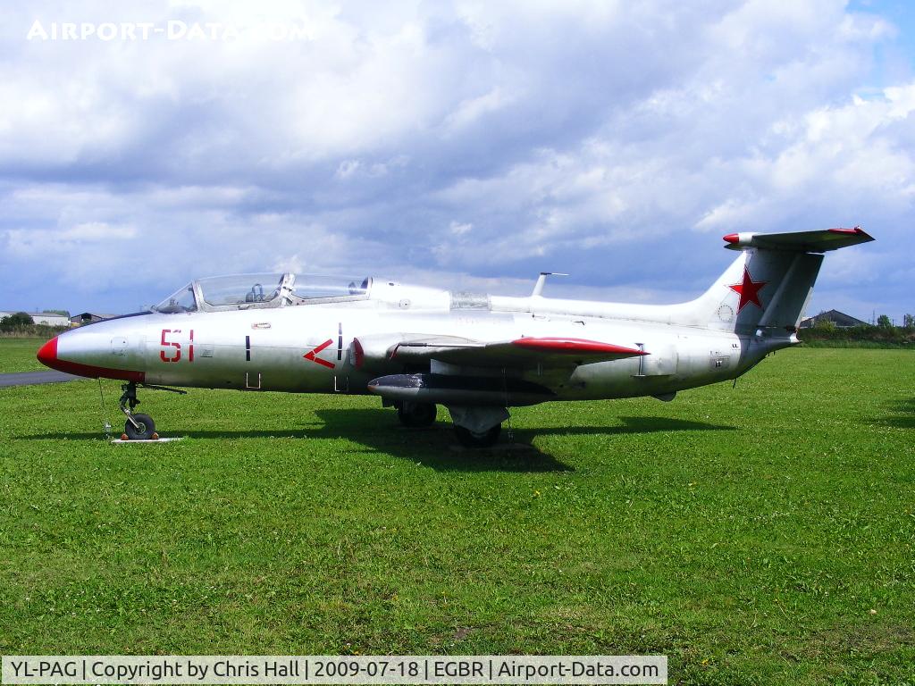 YL-PAG, Aero L-29 Delfin C/N 491273, Aero L-29 Delphin at Breighton Airfield