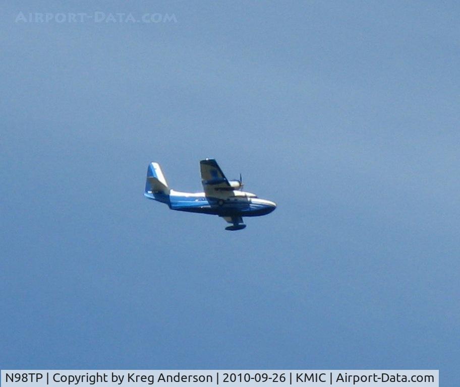 N98TP, 1951 Grumman HU-16B Albatross C/N G-243, Overflying Crystal Airport on a great Sunday morning.