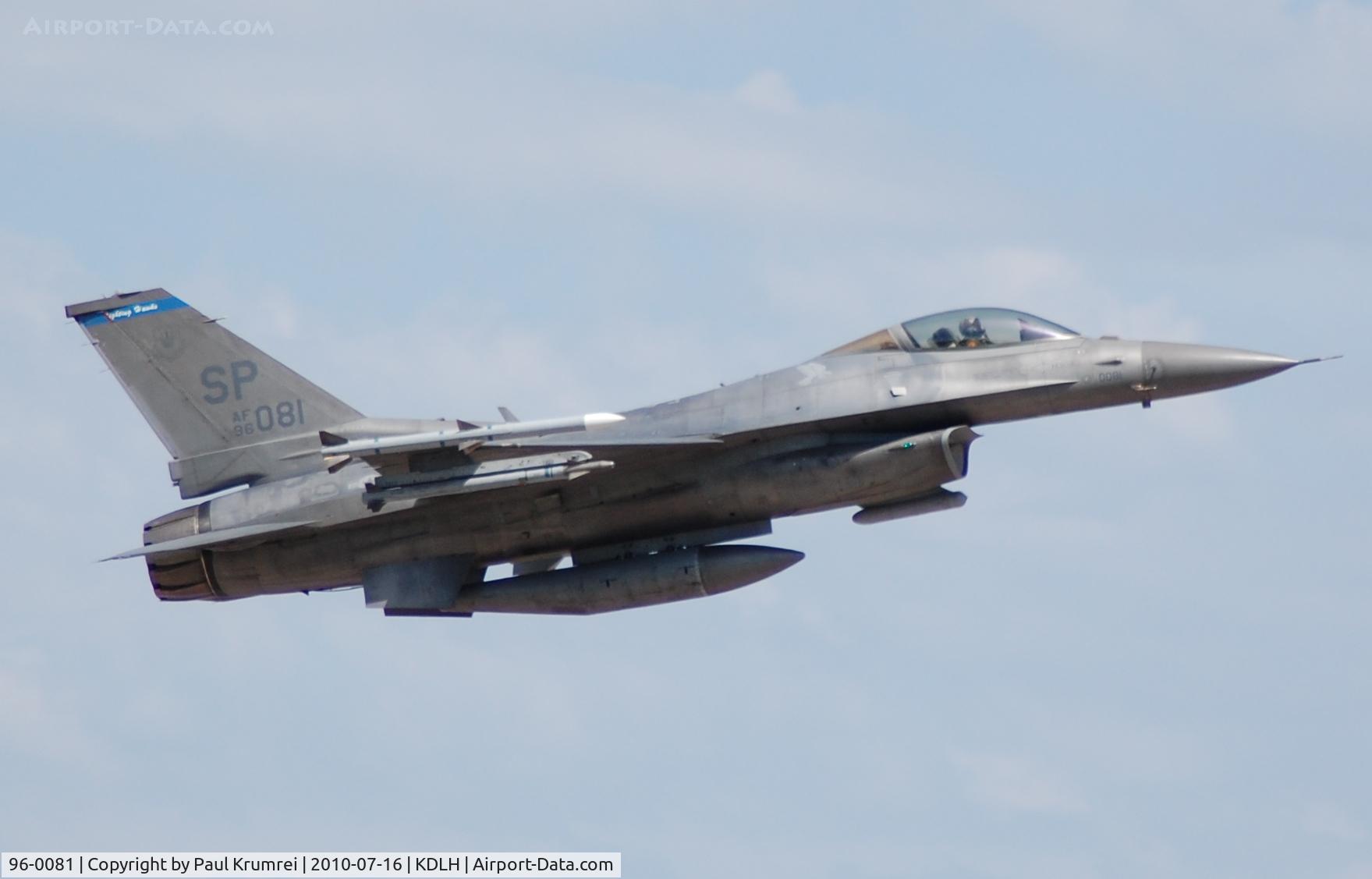 96-0081, 1996 General Dynamics F-16CJ Fighting Falcon C/N CC-203, F-16