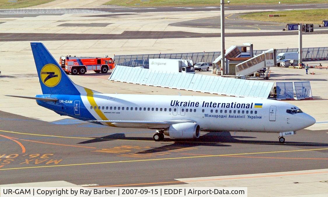 UR-GAM, Boeing 737-4Y0 C/N 25190/2256, Boeing 737-4Y0 [25190] (Ukraine International Airlines) Frankfurt~D 15/09/2007