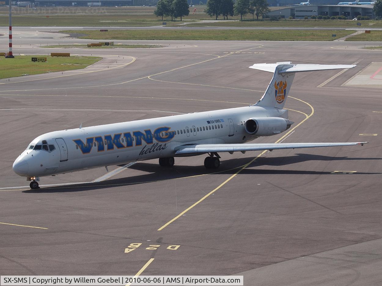 SX-SMS, 1989 McDonnell Douglas MD-83 (DC-9-83) C/N 49631, Taxi to the runway for take off.