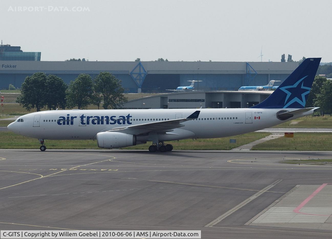C-GITS, 1999 Airbus A330-243 C/N 0271, Arrival on Amsterdam airport  and taxi to the gate