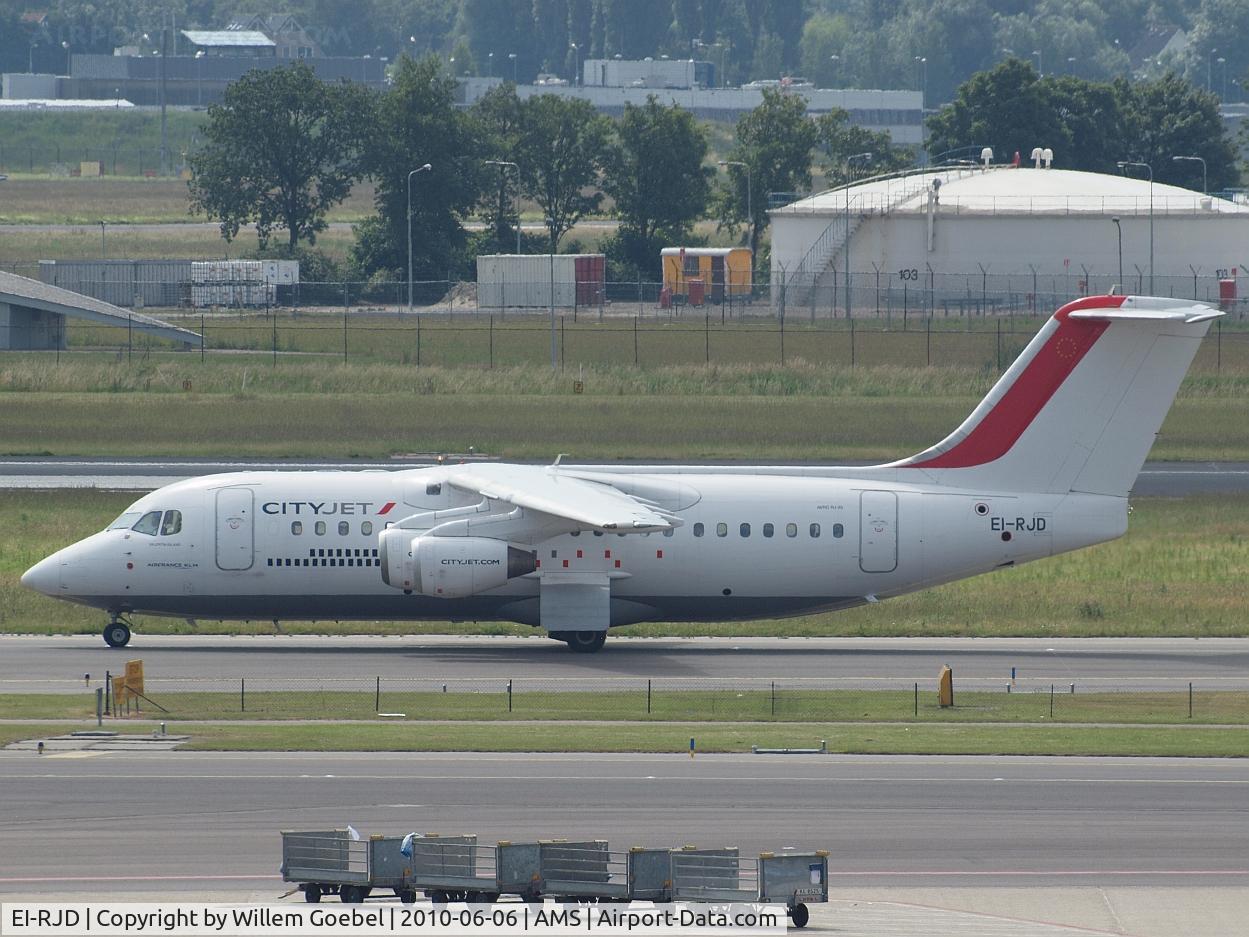 EI-RJD, 1998 BAE Systems Avro 146-RJ85 C/N E.2334, Arrival on Amsterdam airport  and taxi to the gate