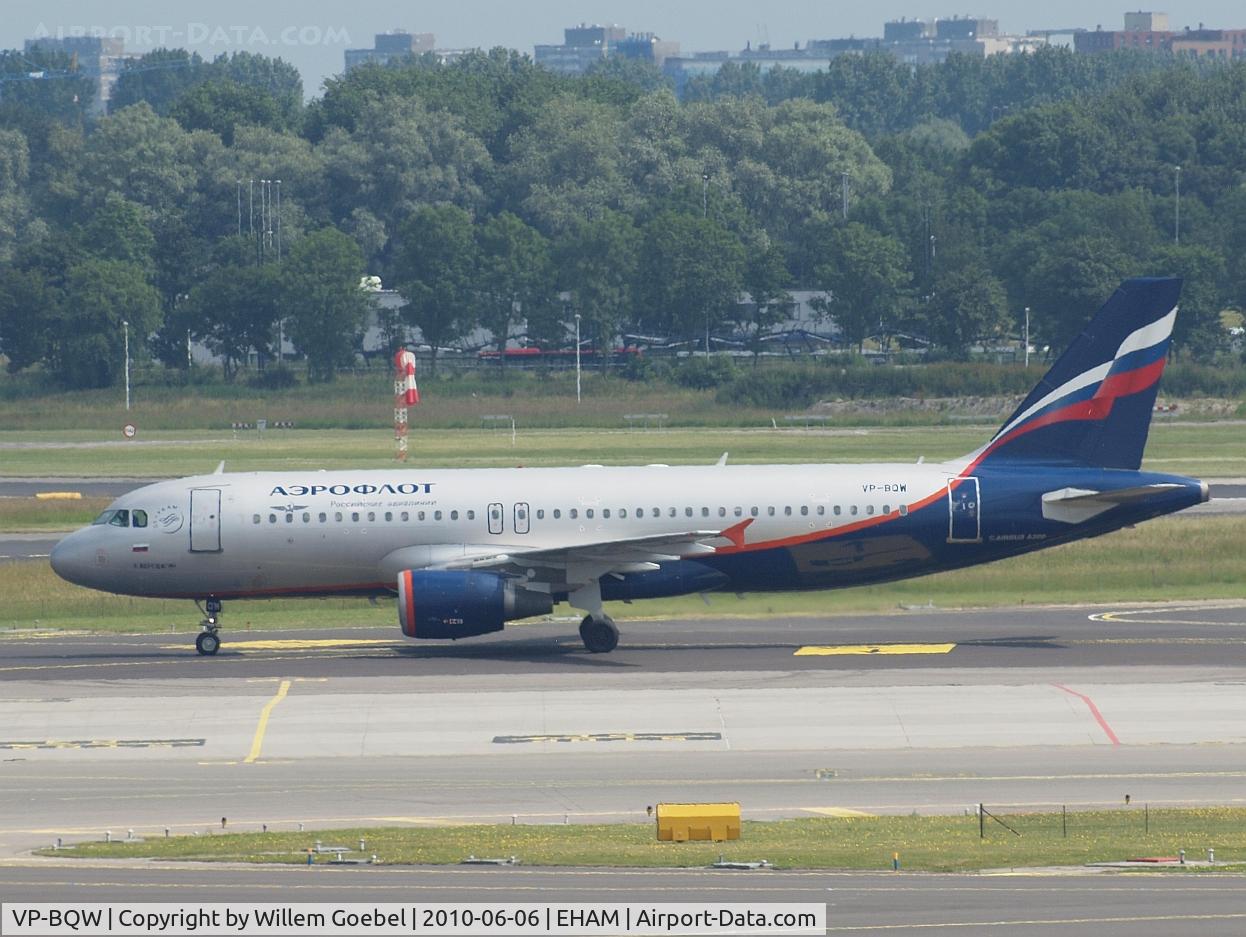 VP-BQW, 2006 Airbus A320-214 C/N 2947, Arrival on Amsterdam airport  and taxi to the gate