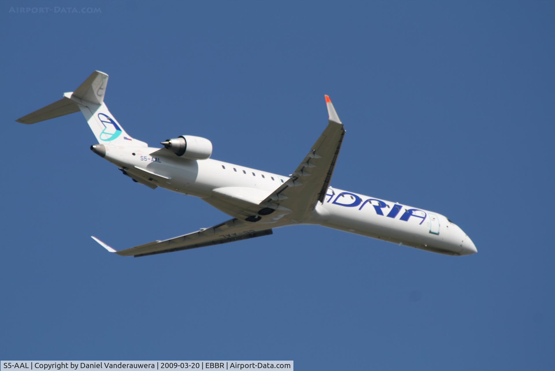 S5-AAL, 2007 Bombardier CRJ-900LR (CL-600-2D24) C/N 15129, Flight JP3244 is taking off from RWY 07R