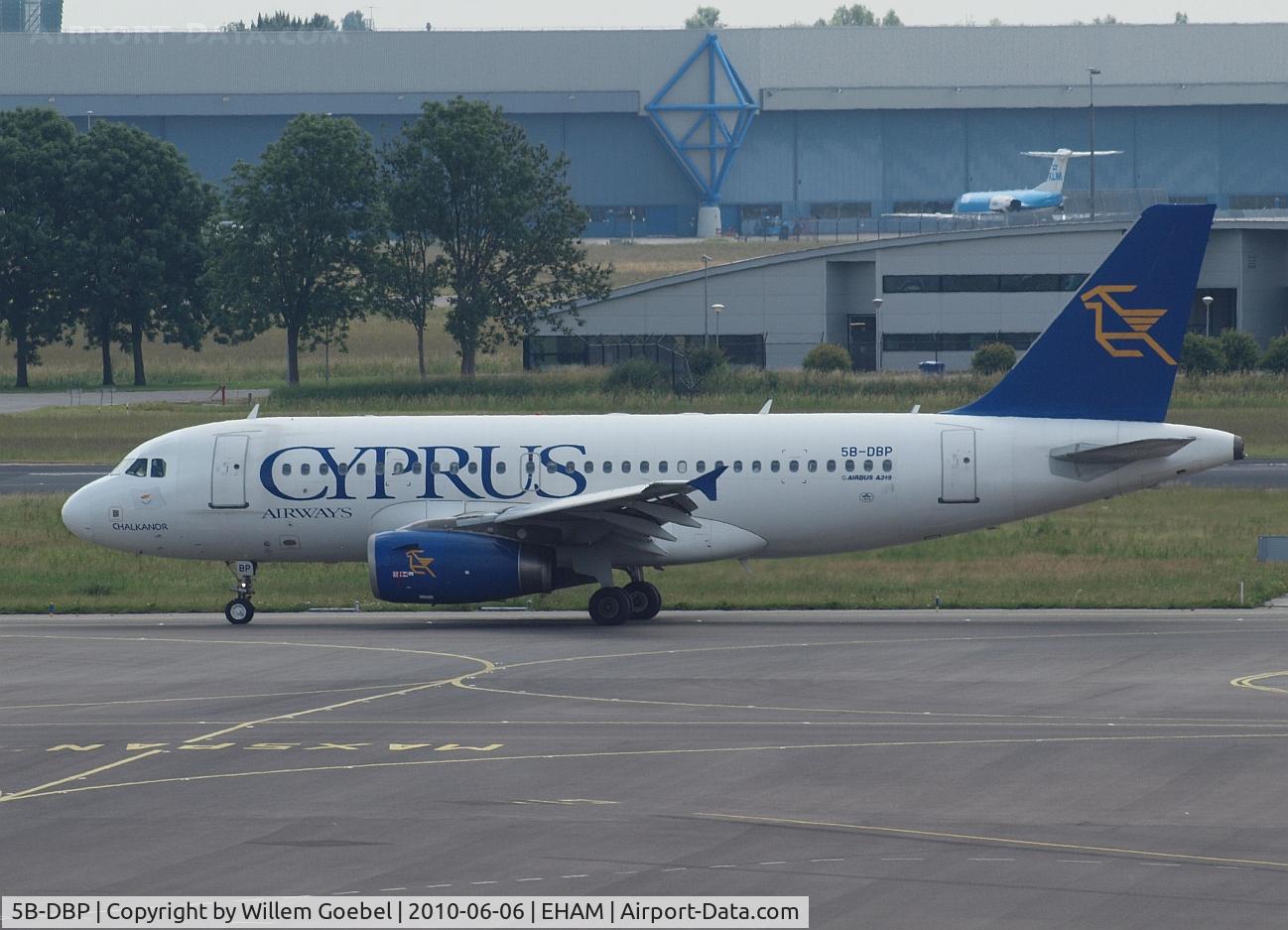 5B-DBP, 2002 Airbus A319-132 C/N 1768, Arrival on Amsterdam airport  and taxi to the gate