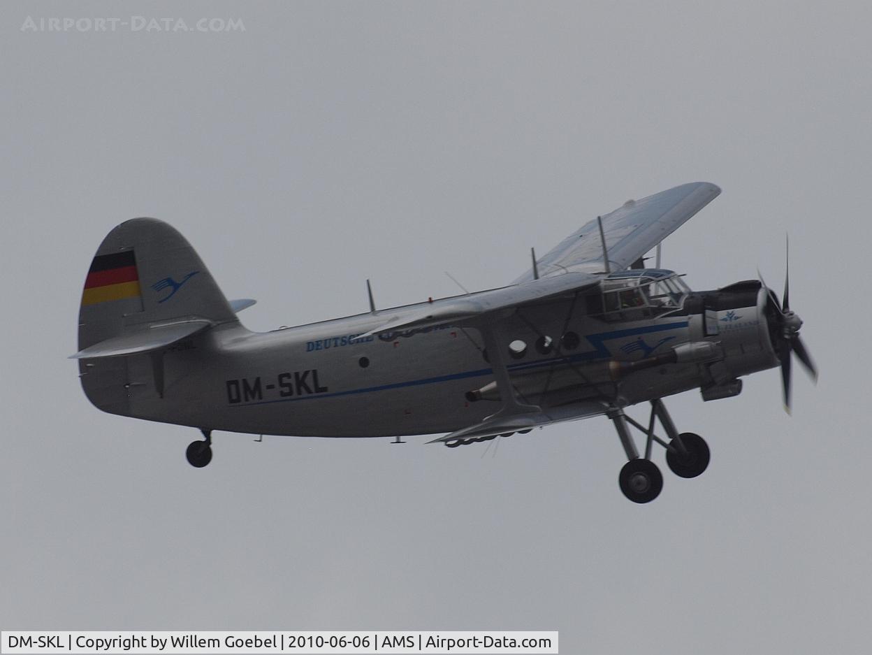 DM-SKL, Antonov An-2 C/N 17802, Fly over on Amsterdam airport for promotion Lufthansa.