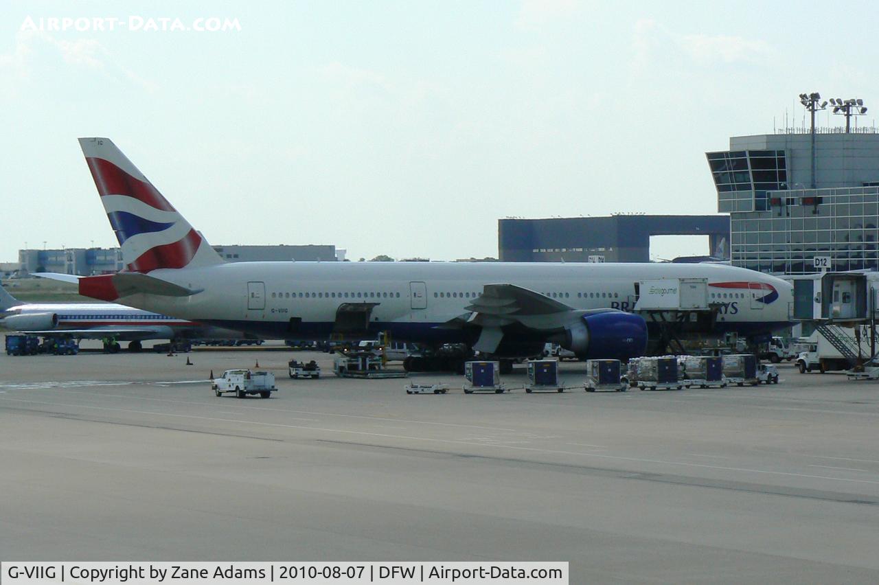 G-VIIG, 1997 Boeing 777-236/ER C/N 27489, British Airways at the gate - DFW Airport, TX