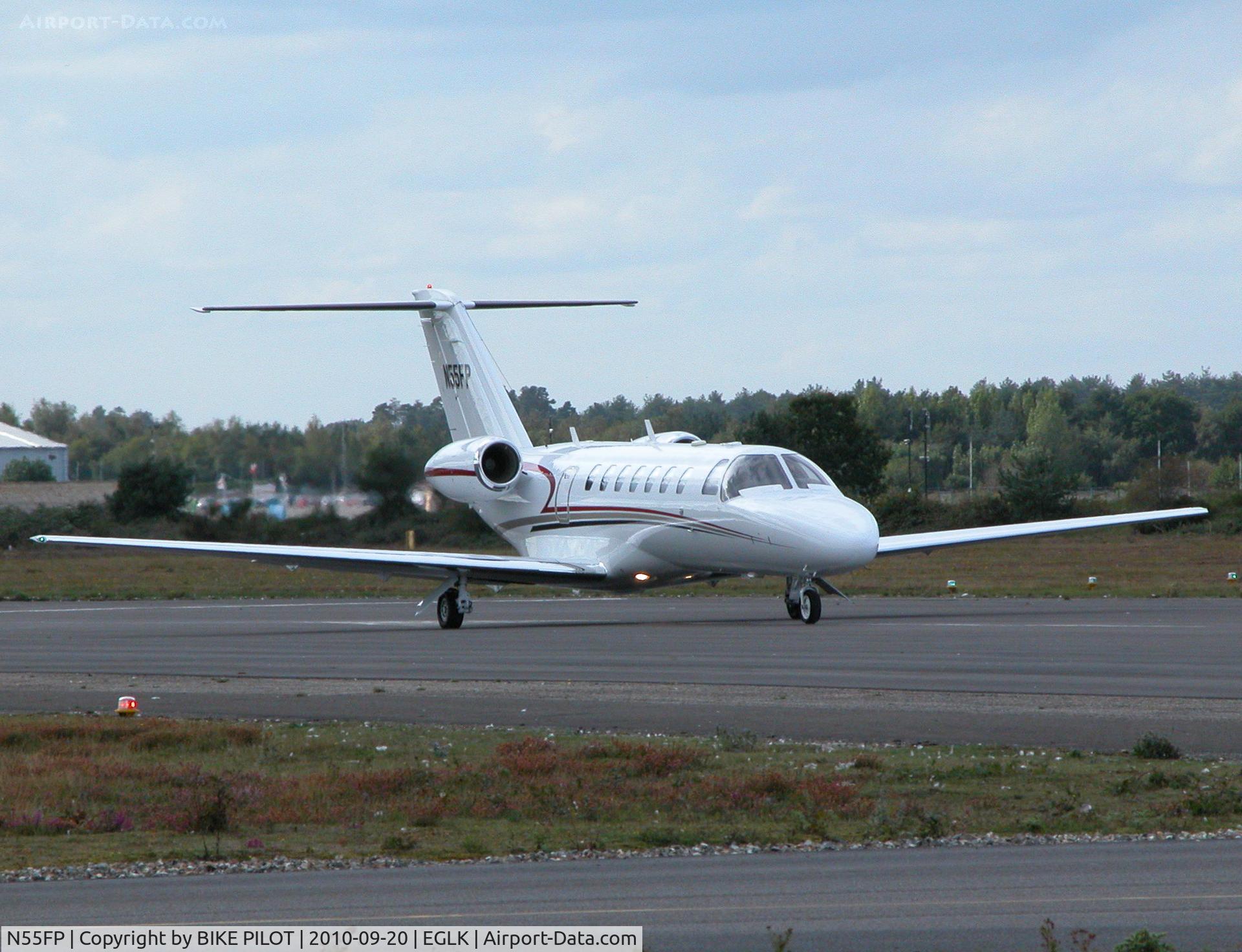 N55FP, 2007 Cessna 525B CitationJet CJ3 C/N 525B0153, Back tracking to taxyway A