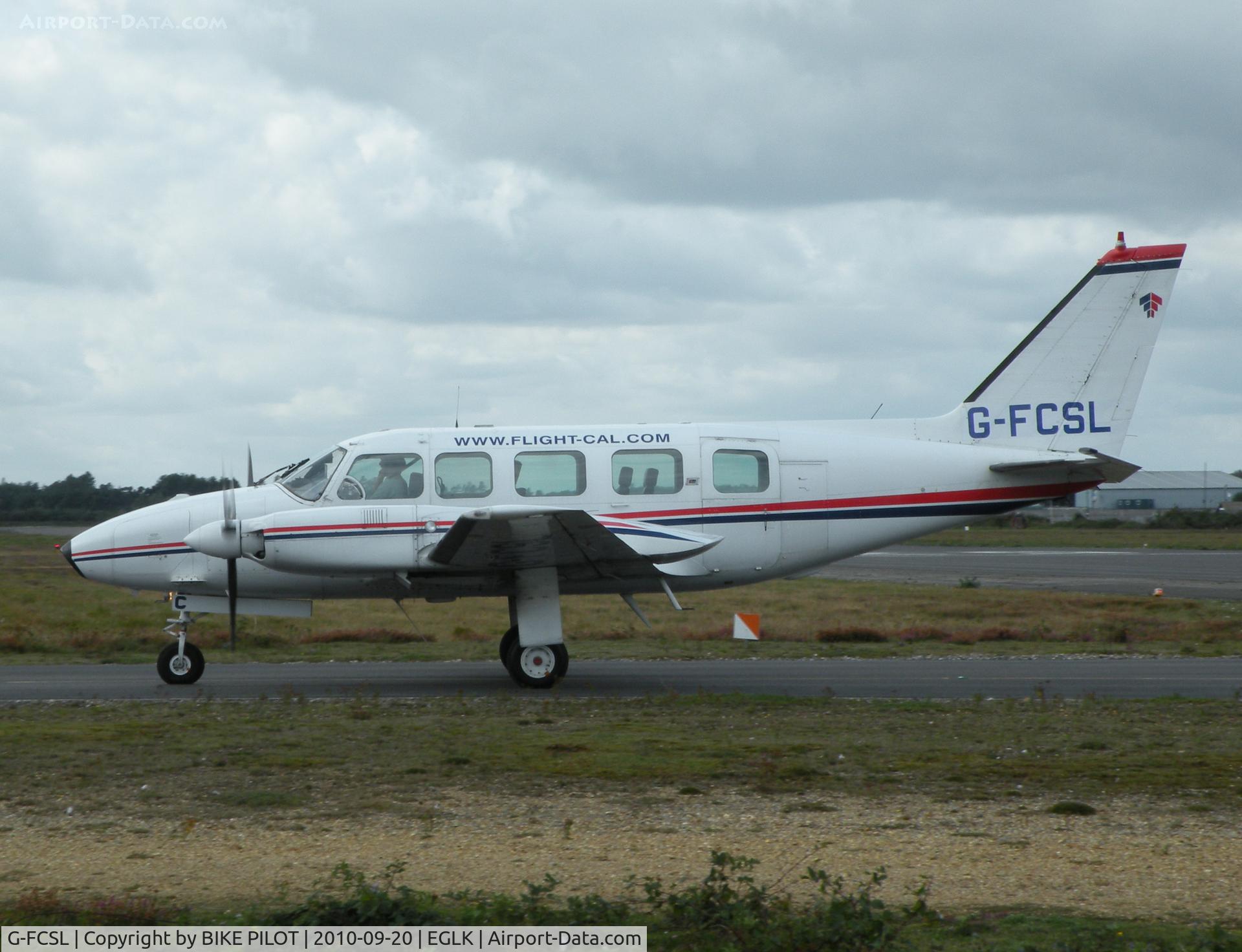 G-FCSL, 1972 Piper PA-31-350 Chieftain C/N 31-7852052, Taxying to the terminal via A taxyway
