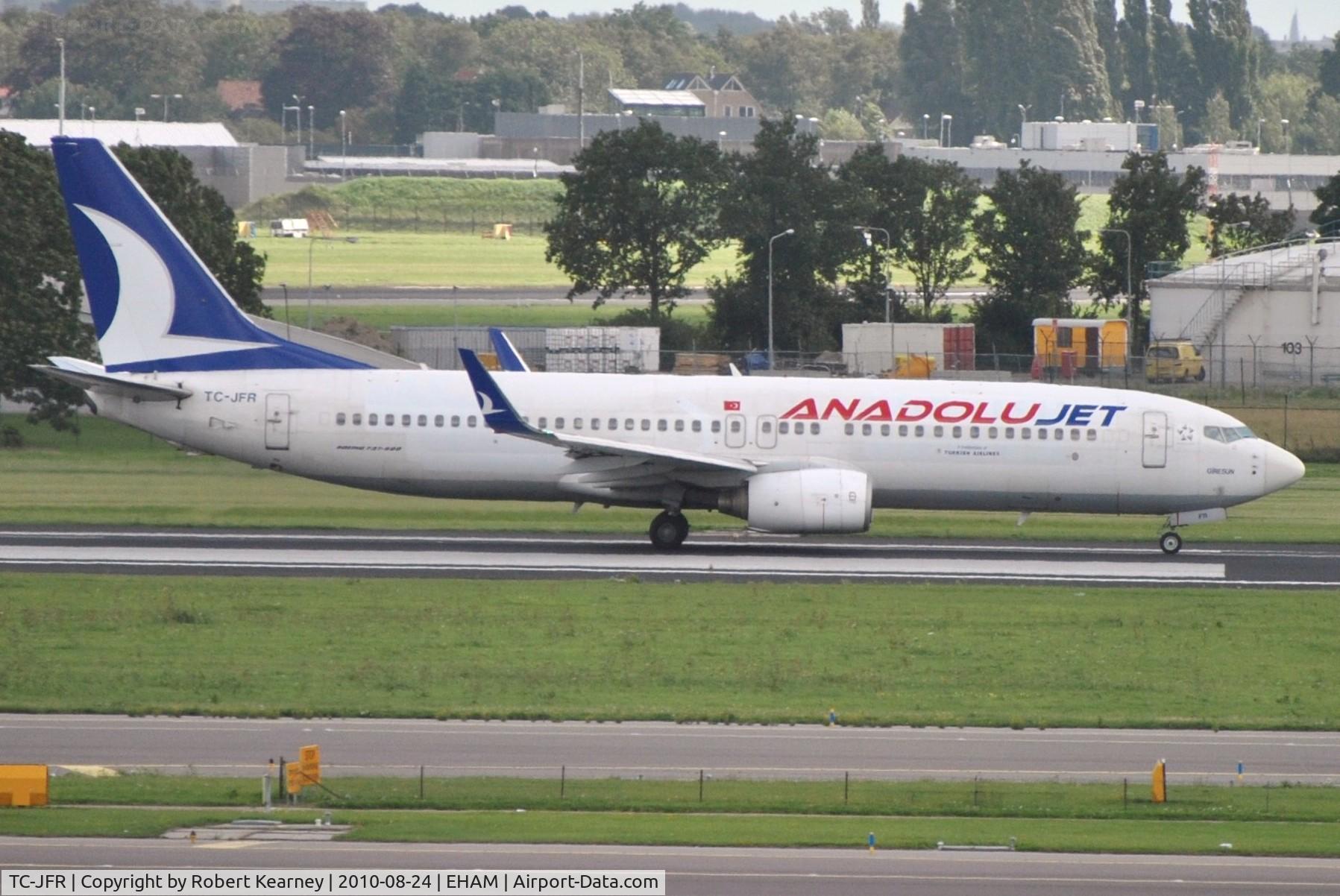 TC-JFR, 1999 Boeing 737-8F2 C/N 29779, Another Turkish charter flight rolling