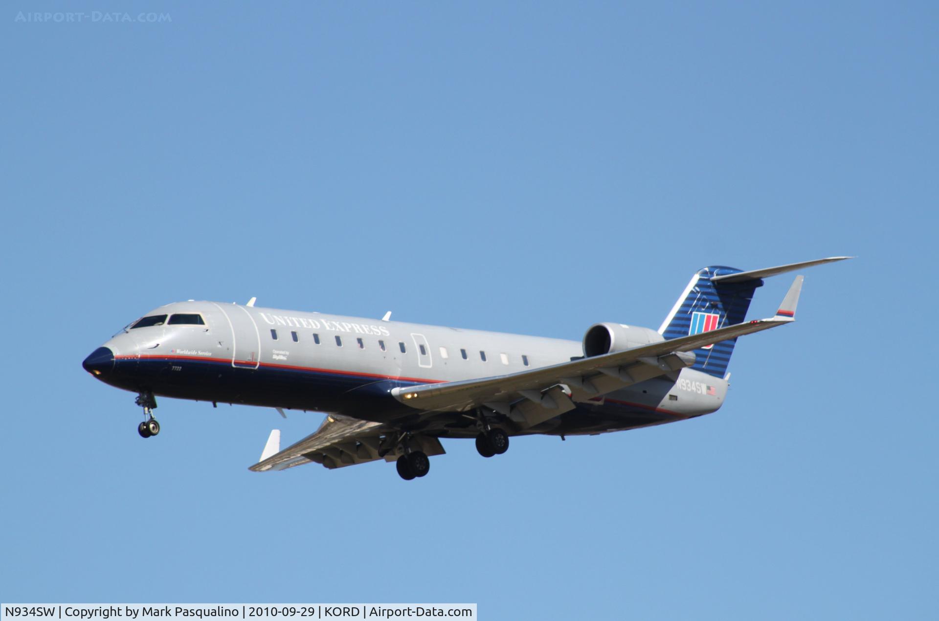 N934SW, 2002 Canadair CL-600-2B19 Regional Jet CRJ-200LR C/N 7722, CL-600-2B19