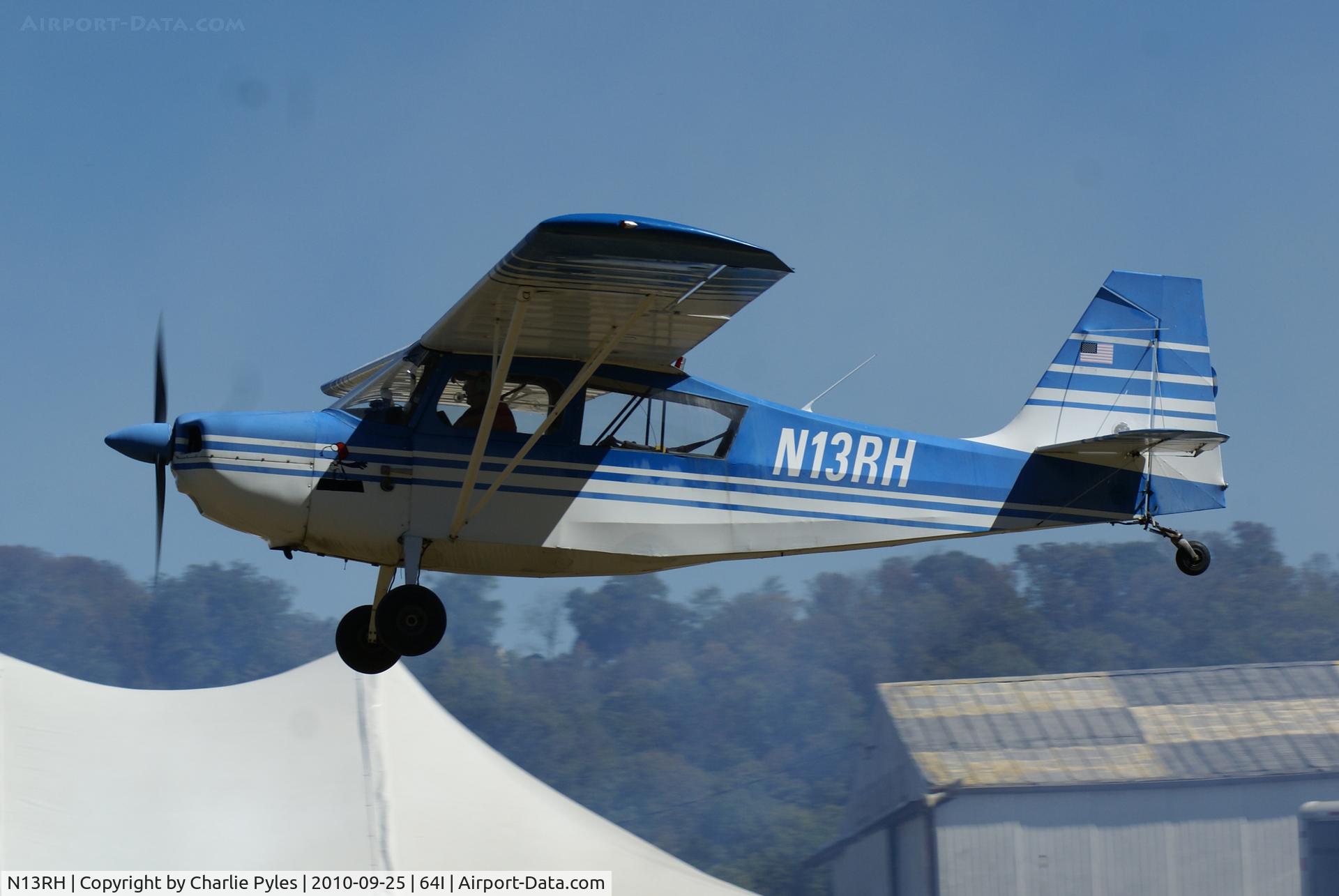N13RH, 1973 Bellanca 7ECA Citabria C/N 973-73, Seen here leaving the Lee Bottom Fly-in