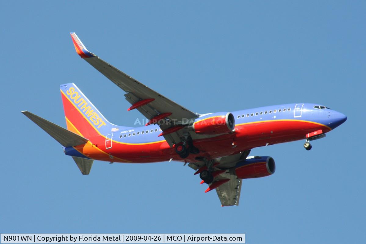 N901WN, 2007 Boeing 737-7H4 C/N 32545, Southwest 737-700