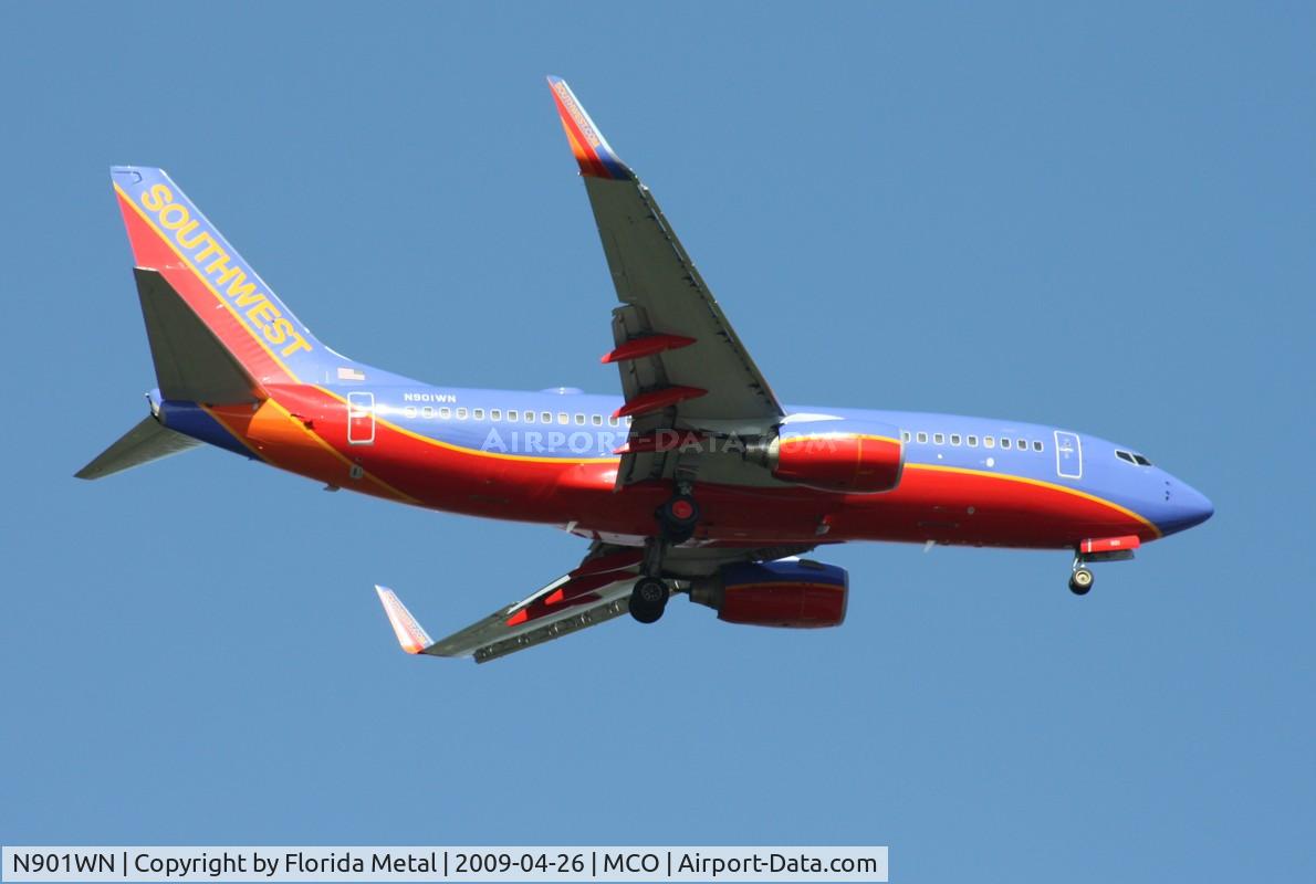 N901WN, 2007 Boeing 737-7H4 C/N 32545, Southwest 737-700