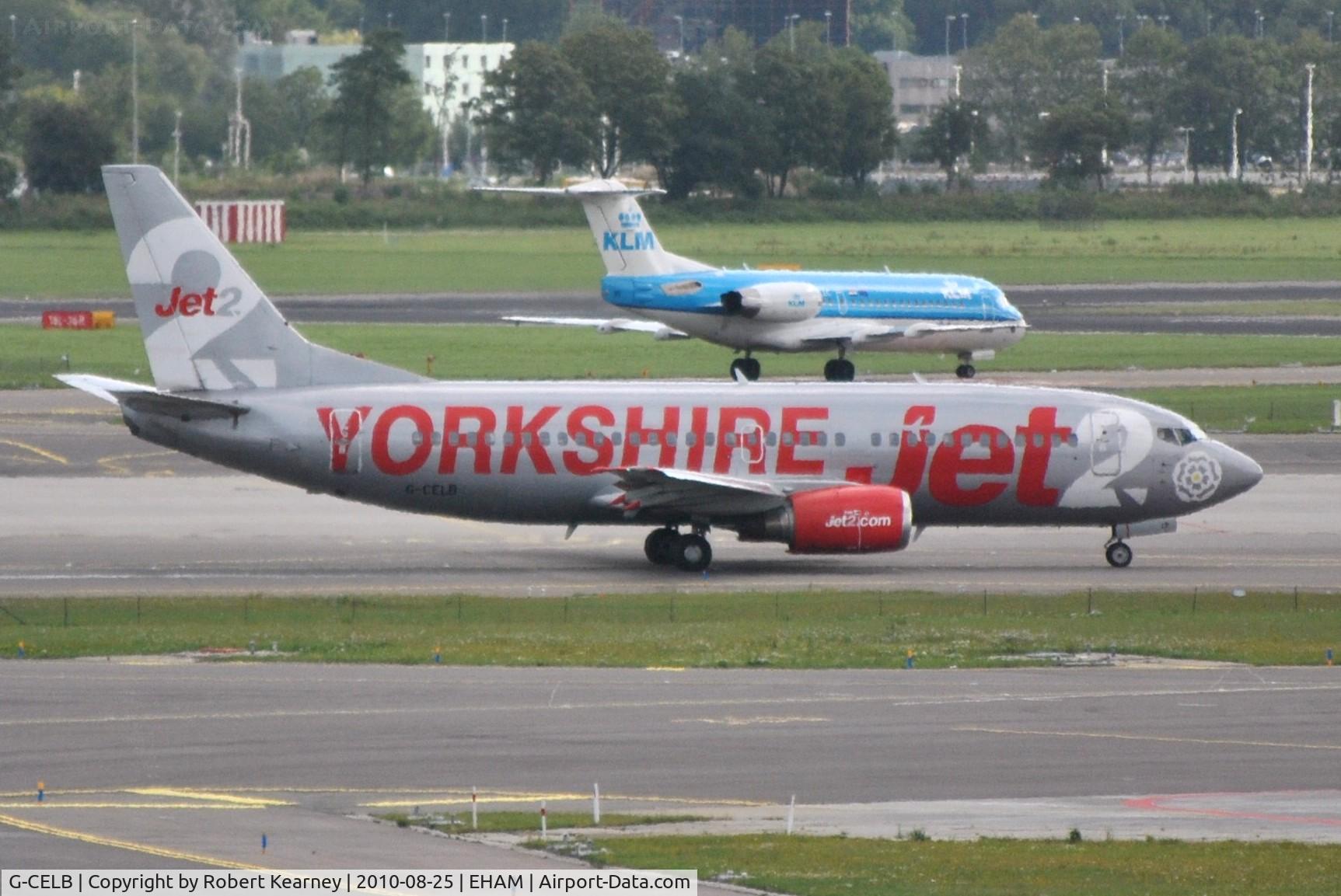 G-CELB, 1986 Boeing 737-377 C/N 23664, Jet2 taxiing for departure
