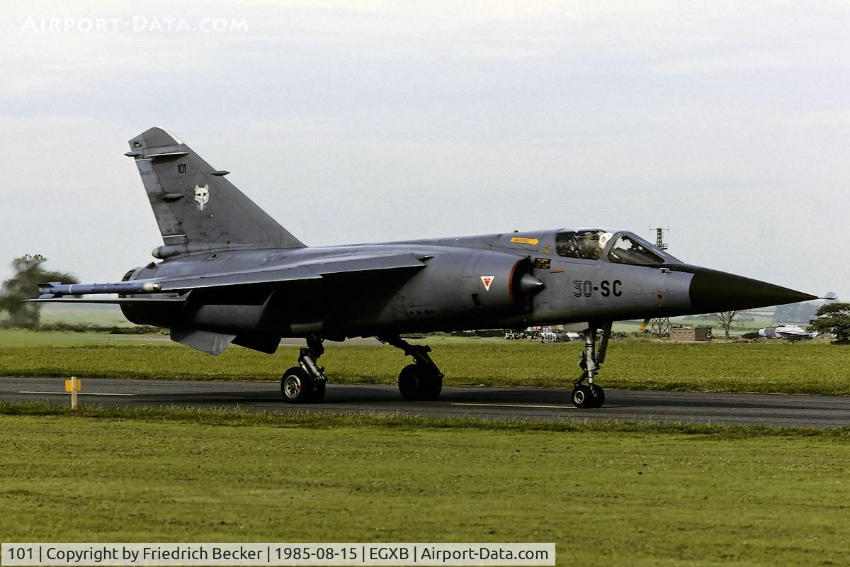 101, Dassault Mirage F.1C C/N Not found 101, taxying to the active at RAF Binbrook, never forget crashgate No. 5