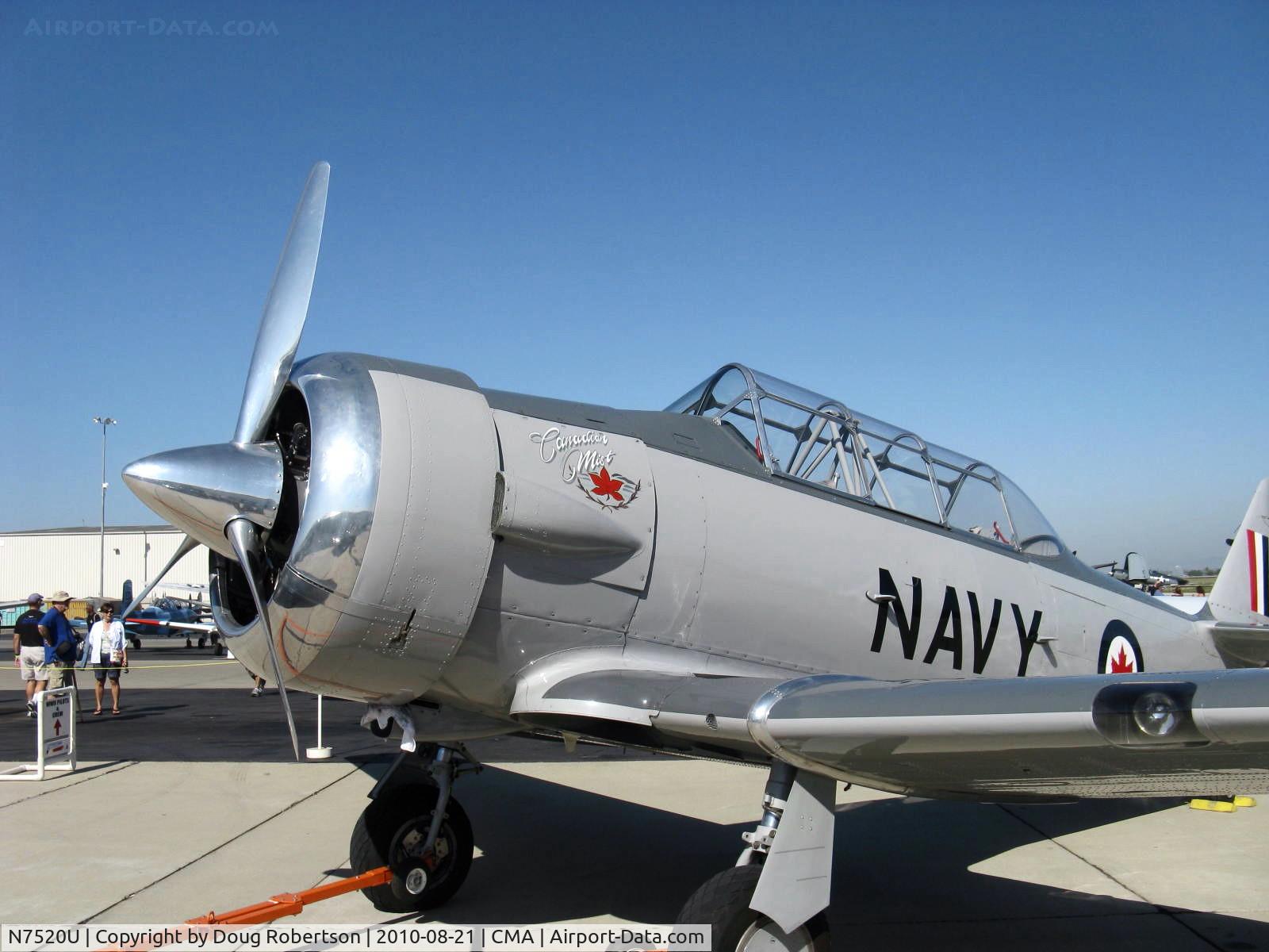 N7520U, 1952 Canadian Car & Foundry Harvard Mk.4 C/N CCF4-176, 1952 Canadian Car & Foundry HARVARD Mk.IV (NA-50 replica) P&W R-1340 Wasp 600 Hp, three-blade prop