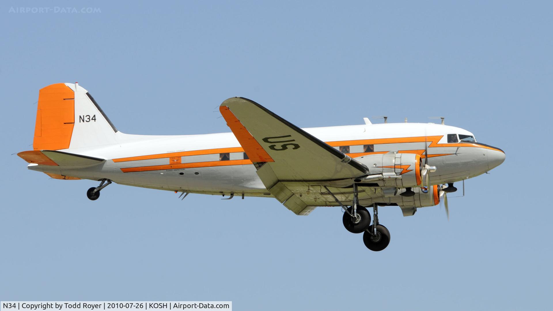 N34, 1945 Douglas R4D-7 C/N 33359, EAA AIRVENTURE 2010