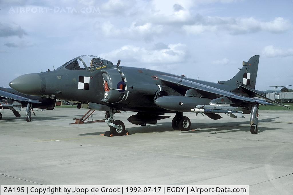 ZA195, 1983 British Aerospace Sea Harrier F/A.2 C/N 41H-912034, Sea Harrier FRS.2 prototype serving with A&AEE. Later called Sea Harrier F/A.2.
