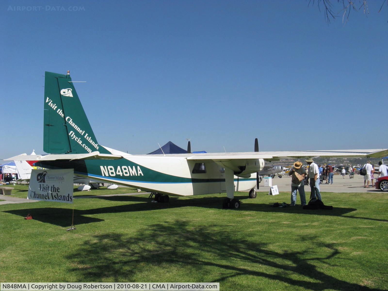 N848MA, 1989 Britten-Norman BN-2B Islander C/N 2210, 1989 Britten-Norman BN-2B ISLANDER, two Lycoming IO-540-E4C5 260 Hp each