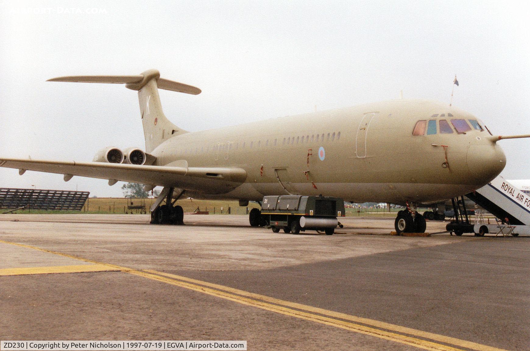 ZD230, 1964 BAC Super VC10 K.4 C/N 851, VC-10 K.4, callsign Ascot 868, of RAF Brize Norton's 101 Squadron on display at the 1997 Intnl Air Tattoo at RAF Fairford.