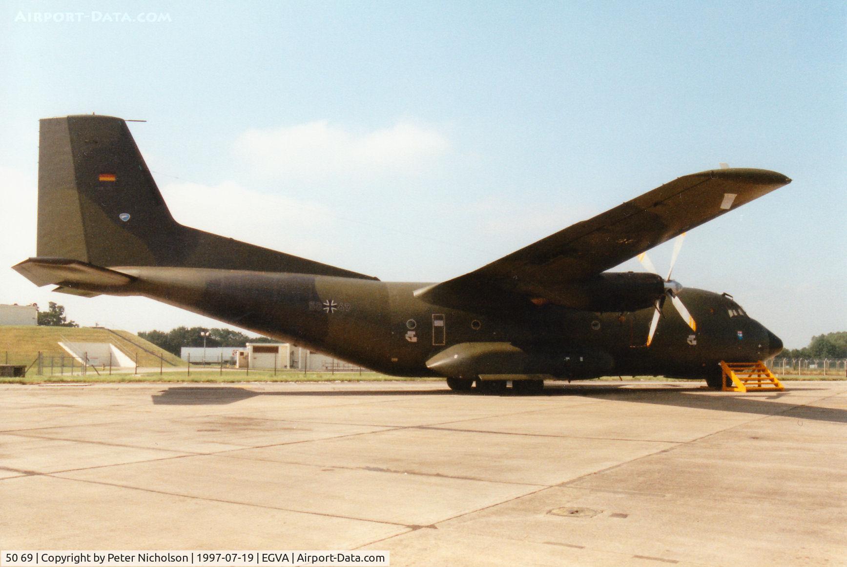 50 69, Transall C-160D C/N D106, C-160D Transall, callsign German Air Force 589, of LTG-61 on displayat the 1997 Intnl Air Tattoo at RAF Fairford.