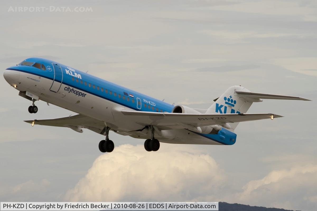 PH-KZD, 1997 Fokker 70 (F-28-0070) C/N 11582, departure from Stuttgart