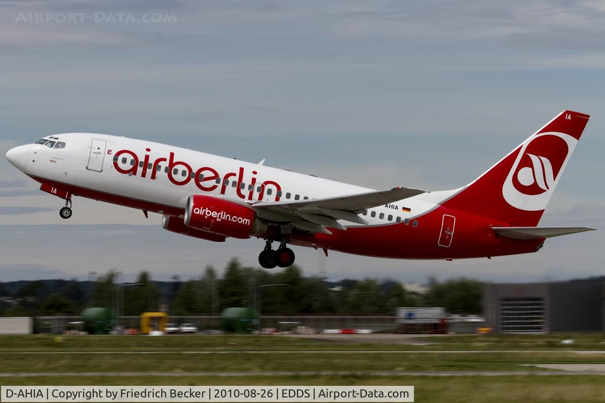 D-AHIA, 1999 Boeing 737-73S C/N 29082, departure from Stuttgart