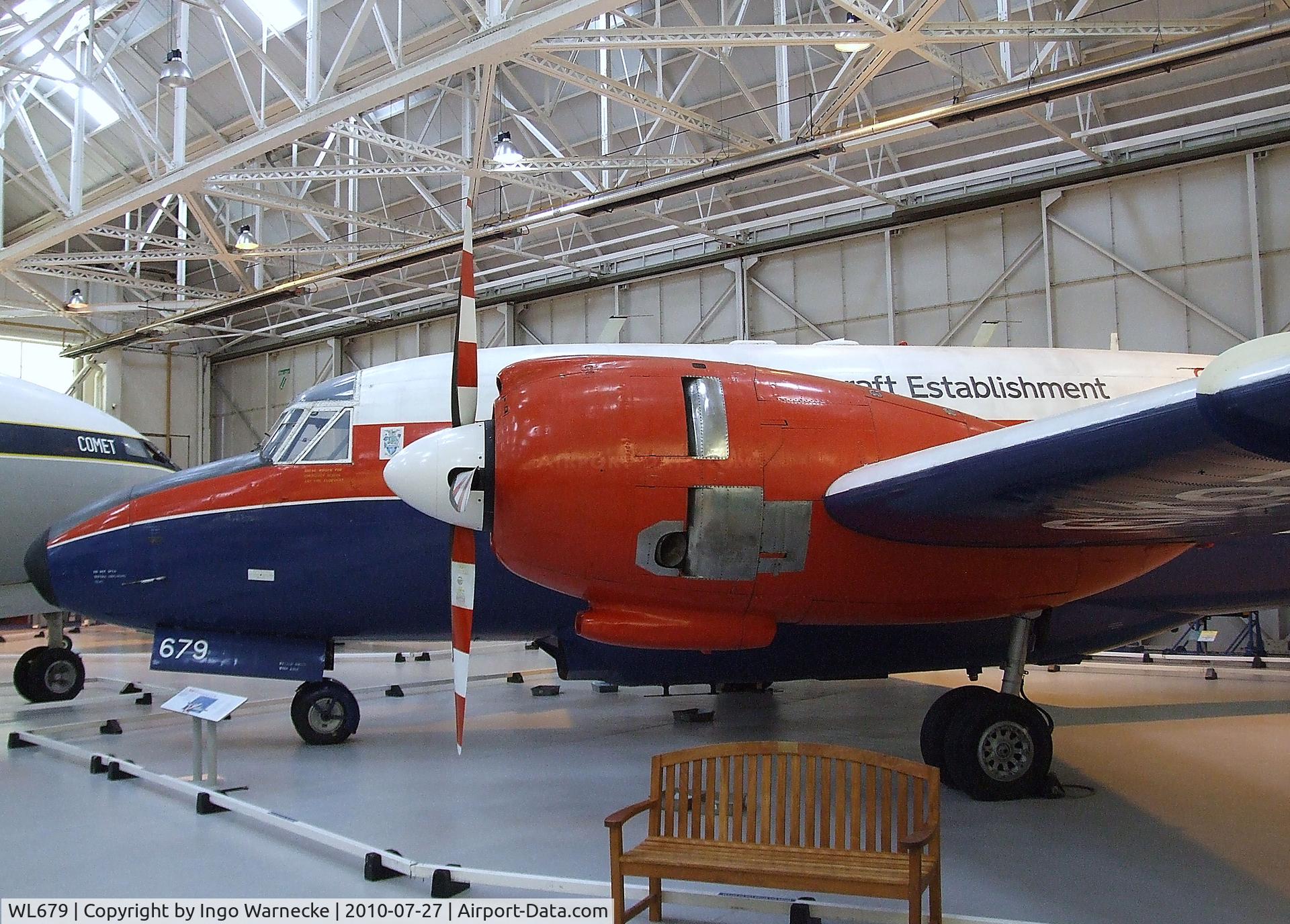 WL679, 1953 Vickers Varsity T.1 C/N Not found WL679, Vickers Varsity T1 at the RAF Museum, Cosford