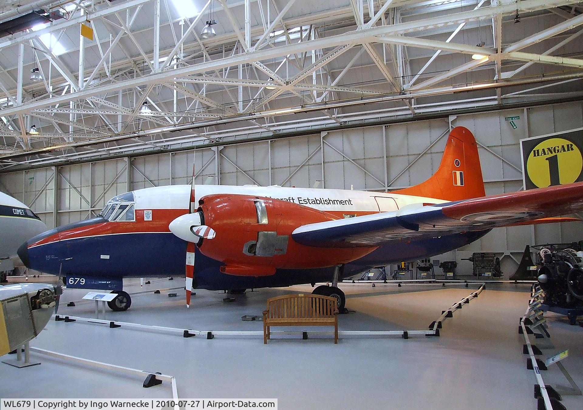 WL679, 1953 Vickers Varsity T.1 C/N Not found WL679, Vickers Varsity T1 at the RAF Museum, Cosford