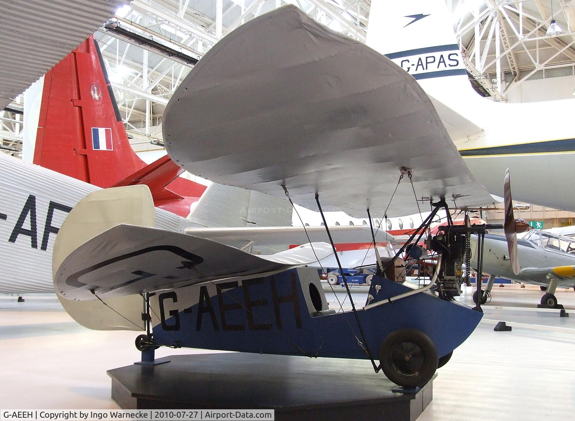 G-AEEH, 1936 Mignet HM.14 Pou-du-Ciel C/N EGD1, Mignet (Davis Eg) HM.14 Pou-du-Ciel at the RAF Museum, Cosford