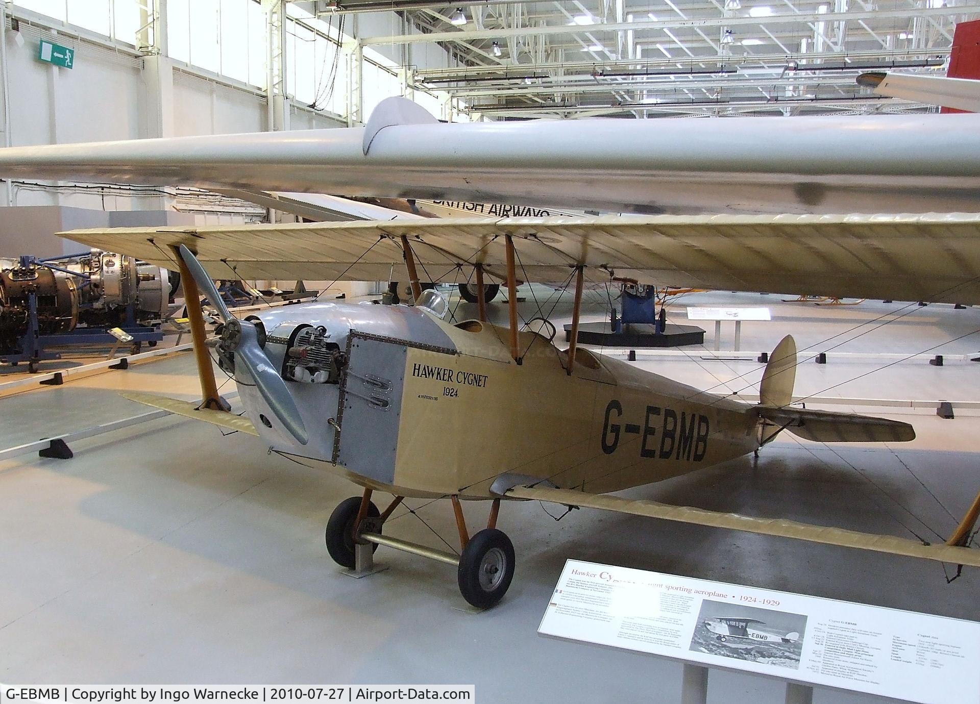 G-EBMB, 1924 Hawker Cygnet 1 C/N 1, Hawker Cygnet at the RAF Museum, Cosford