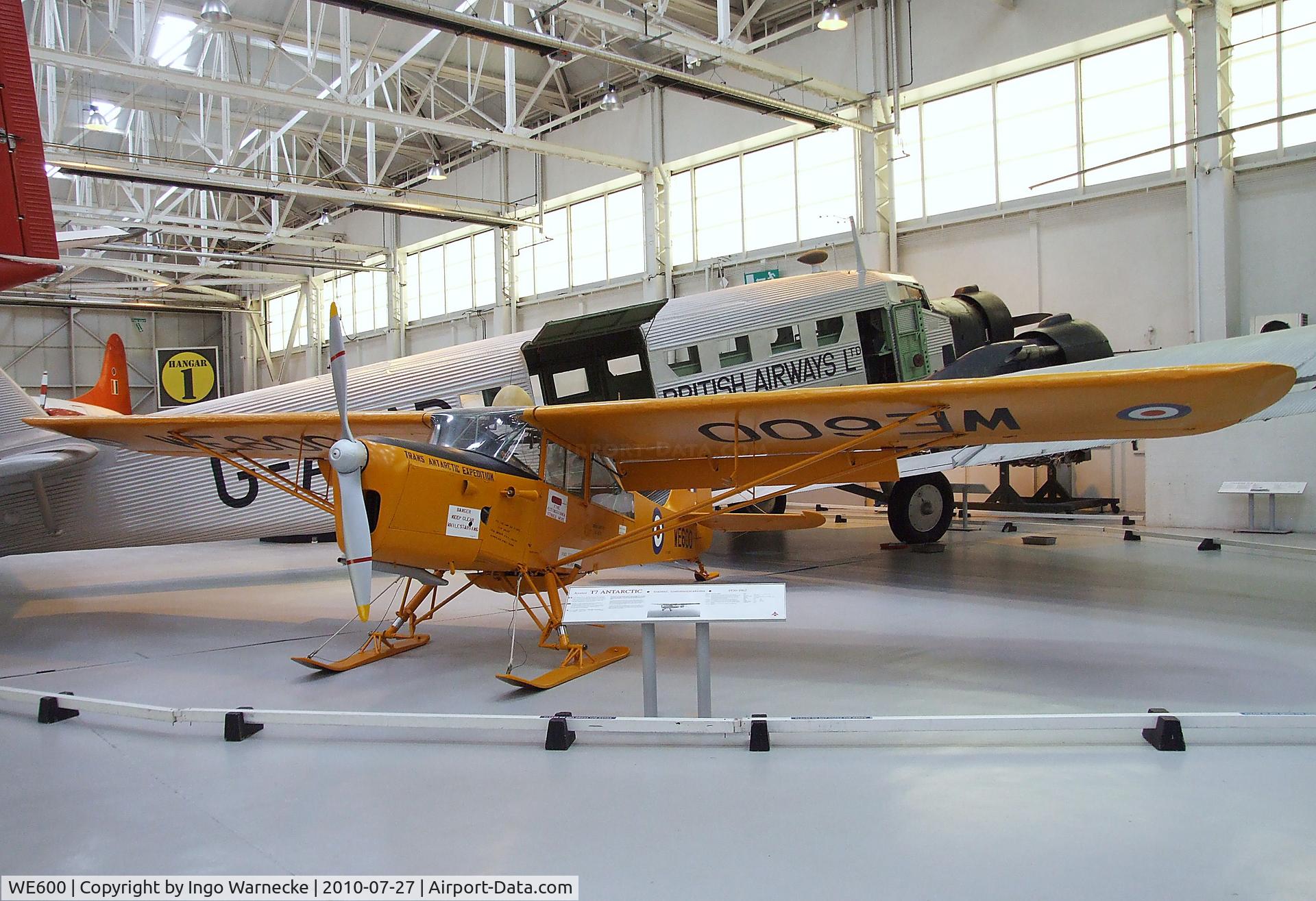 WE600, Auster C-4 Auster T7 Antarctic C/N Not found WE600, Auster C-4 / T7 Antarctic at the RAF Museum, Cosford