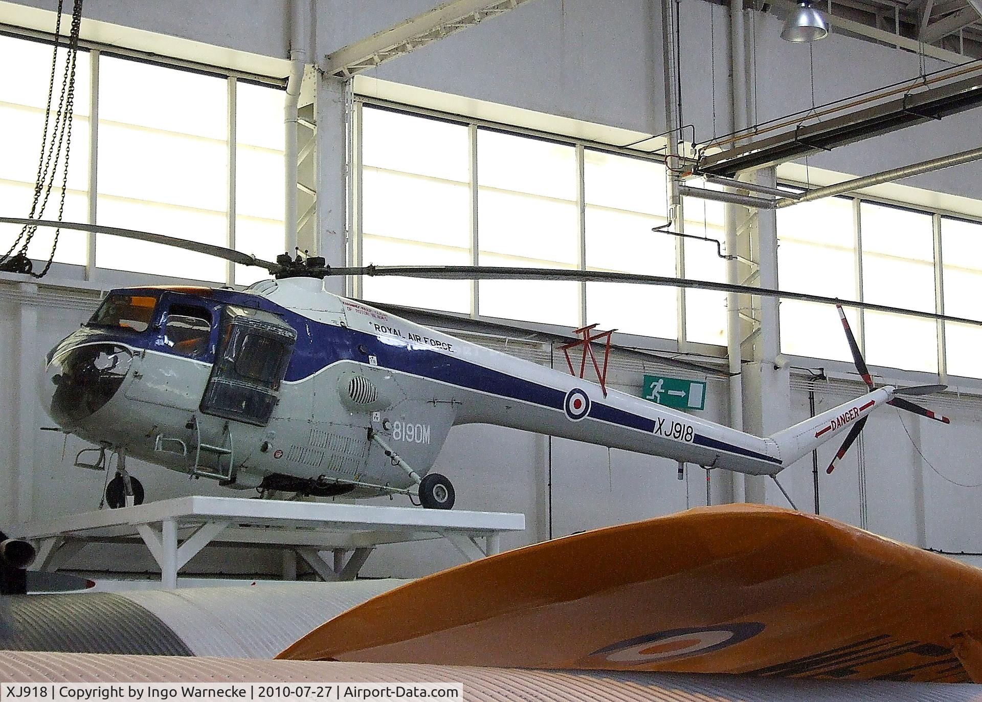 XJ918, Bristol 171 Sycamore HR.14 C/N 13414, Bristol 171 Sycamore HR14 at the RAF Museum, Cosford