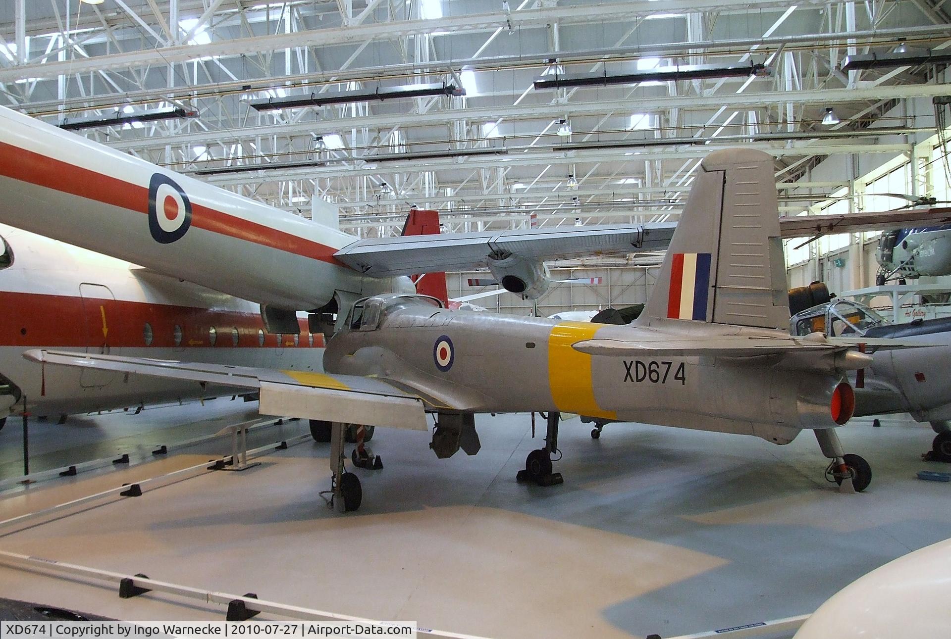 XD674, 1955 Hunting Percival P-84 Jet Provost T.1 C/N PAC/84/001, Hunting Percival P.84 Jet Provost T1 first prototype at the RAF Museum, Cosford